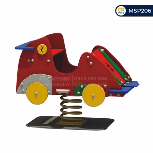 Nhún lò xo cao cấp Xe Đua Công Thức 1 - Đồ chơi ngoài trời mầm non Merryland