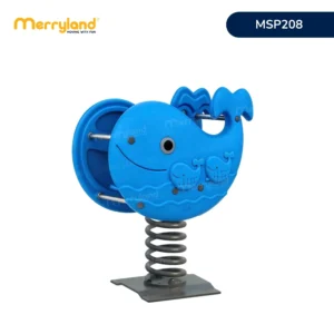 Thú nhún lò xo cá voi xanh MSP208 cho khu vui chơi trẻ em Merryland